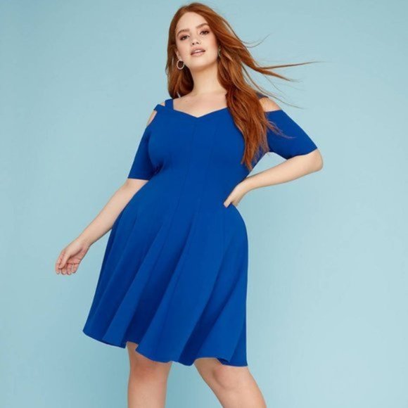 Lane Bryant Dresses & Skirts - NWOT Lane Bryant Strappy Cold Shoulder Dress
